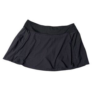 Cynthia Rowley Active Black Athletic Skort With Built-In Shorts XL Polyester/Spa